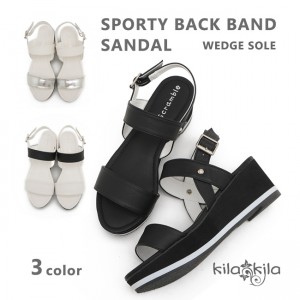 【公式】レディース靴の通販 shop kilakila（キラキラ）本店　スポーティバックバンドサンダル