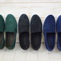 【公式】レディース靴の通販 shop kilakila（キラキラ）本店　ベロア生地インヒールスリッポン☆秋冬季節感がでるおしゃれなローヒールシューズ♪黒・ネイビー・グリーンがかっこいいレディース靴